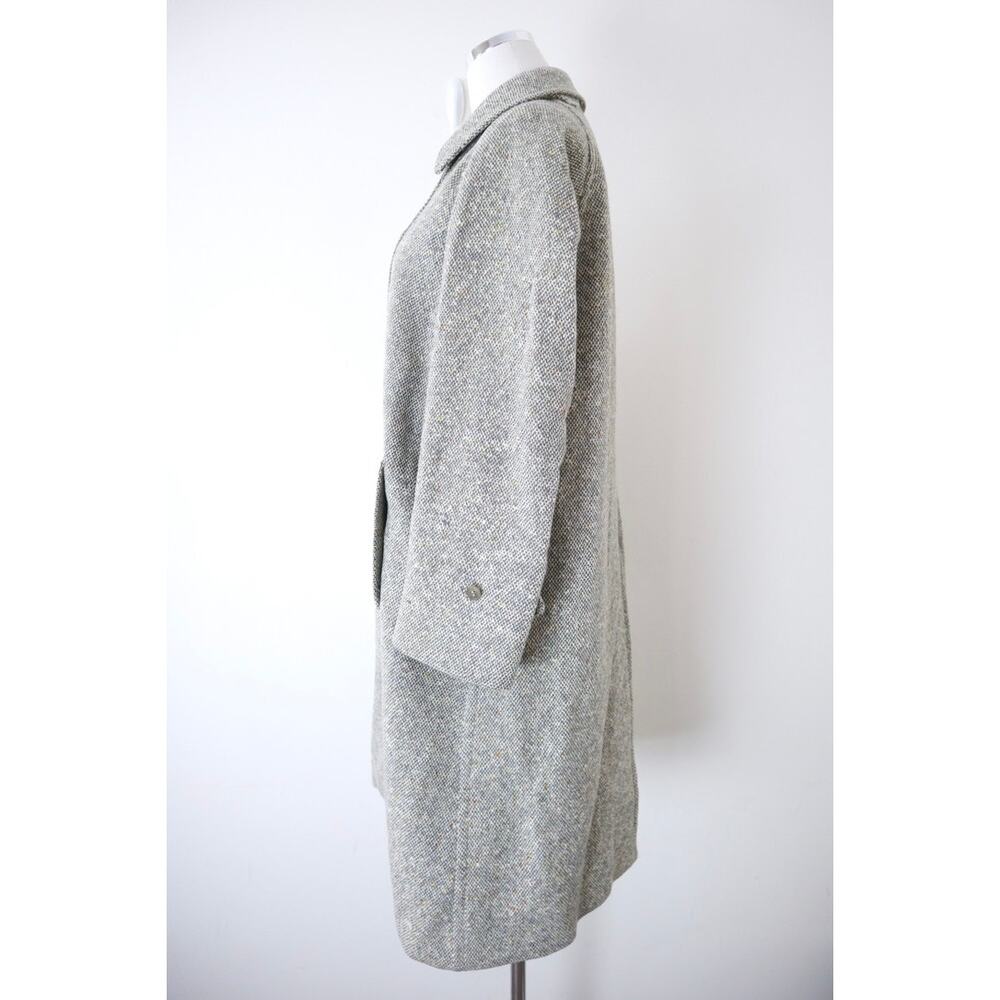 Vintage Burberry Women's Irish Tweed Car Coat Collared Overcoat - Picture 5 of 16